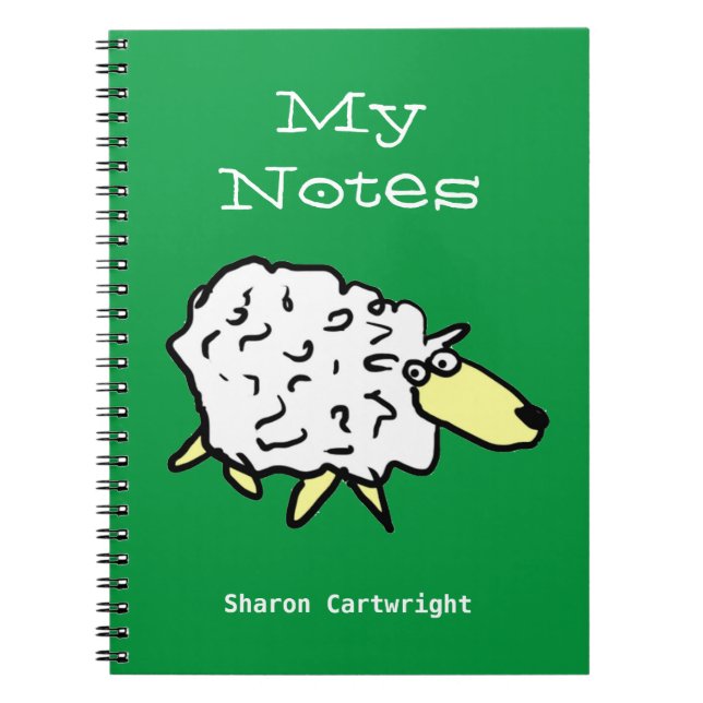 Fun Sheep im Stil eines Cartoon Notizblock (Vorderseite)