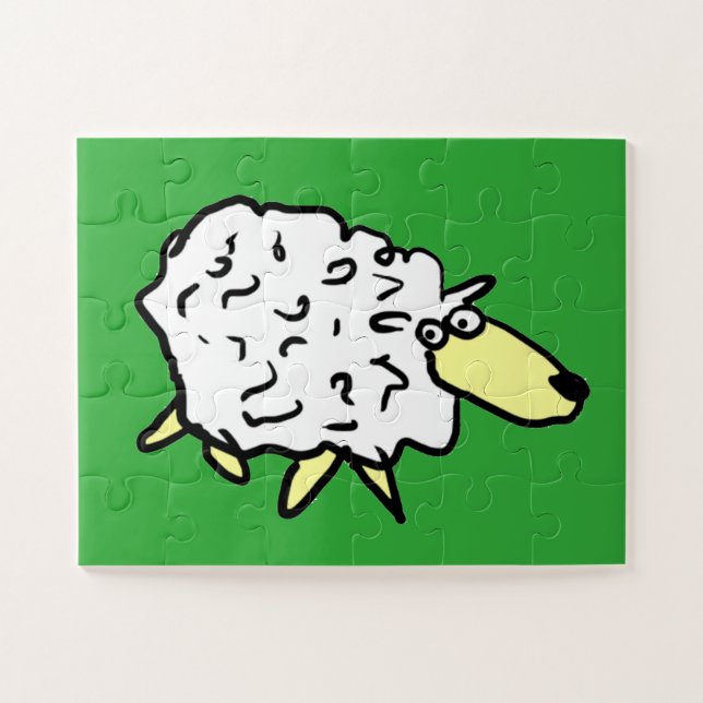 Fun Sheep im Stil eines Cartoon Puzzle (Horizontal)