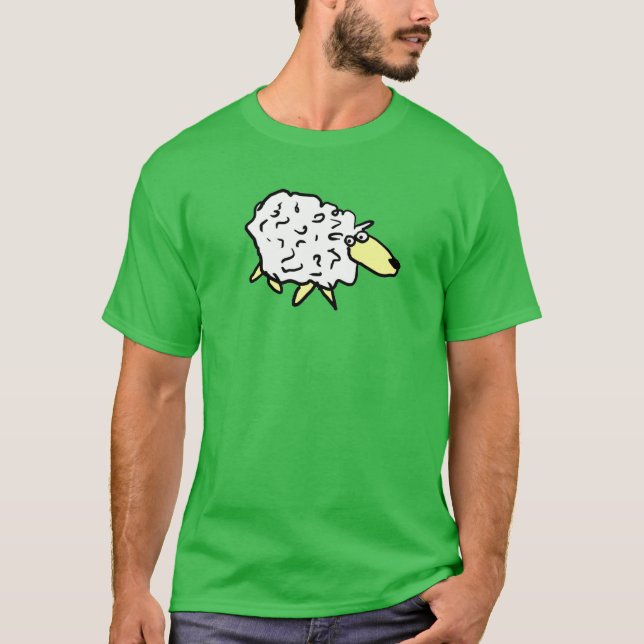 Fun Sheep im Stil eines Cartoon T-Shirt (Vorderseite)