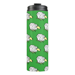 Fun Sheep im Stil eines Cartoon Thermosbecher