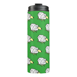 Fun Sheep im Stil eines Cartoon Thermosbecher