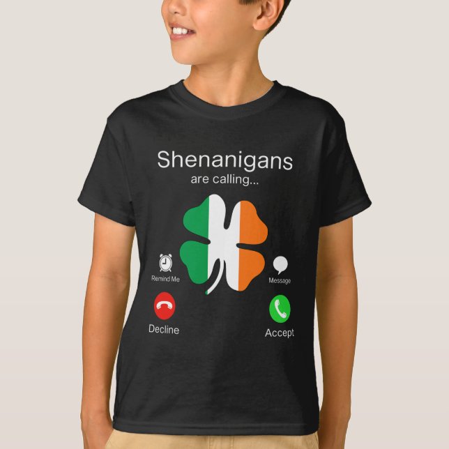 Fun Shenanigans ruft zum St Patricks Day Irish T-Shirt (Vorderseite)