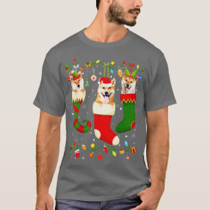 Fun Shiba Inu Strumpf Weihnachtssocken Weihnachten T-Shirt