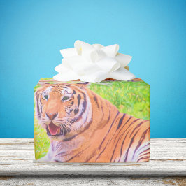 Fun sibirisches Tiger farbiges Wrapping Paper Geschenkpapier