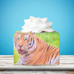 Fun sibirisches Tiger farbiges Wrapping Paper Geschenkpapier