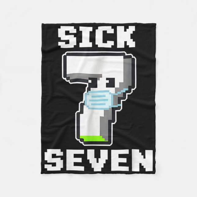 Fun Sick Seven Pixel Meme Halloween Costume Wordpl Fleecedecke (Vorderseite)