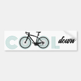 Fun Simple Modern Cool Down Bicycle Friendly Autoaufkleber