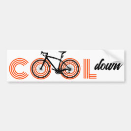 Fun Simple Modern Cool Down Bicycle Friendly Autoaufkleber