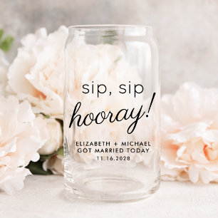 Fun Sip Hooray Gastgeschenk Hochzeit Dosenglas
