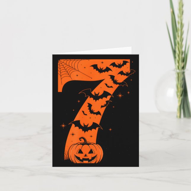 Fun Six Seven 6 7 Meme Design Couples Halloween  Karte (Vorderseite)