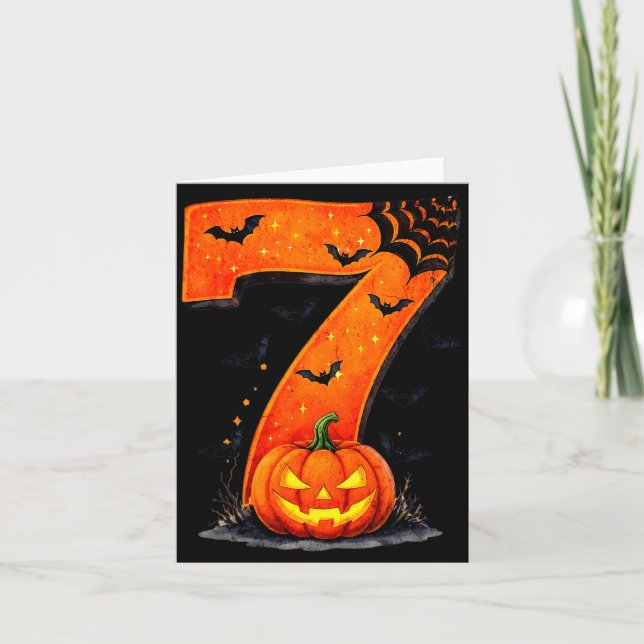 Fun Six Seven 6 7 Meme Design Couples Halloween  Karte (Vorderseite)