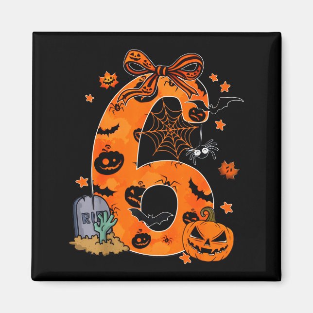 Fun Six Seven 6 7 Meme Design Couples Halloween  Magnet (Vorne)