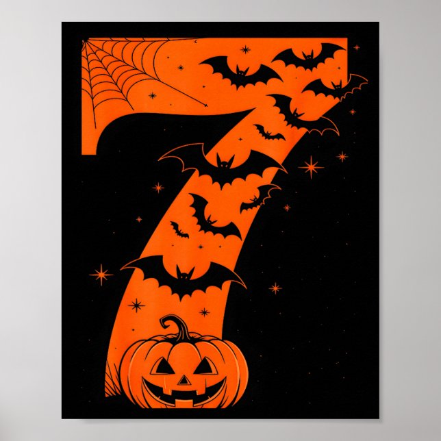 Fun Six Seven 6 7 Meme Design Couples Halloween  Poster (Vorne)