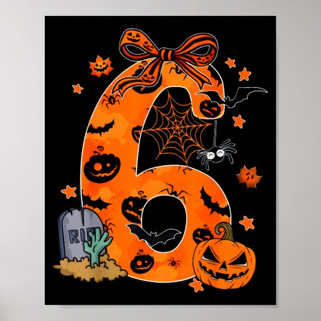 Fun Six Seven 6 7 Meme Design Couples Halloween  Poster (Vorne)