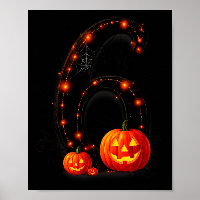Fun Six Seven 6 7 Meme Design Couples Halloween  Poster (Vorne)