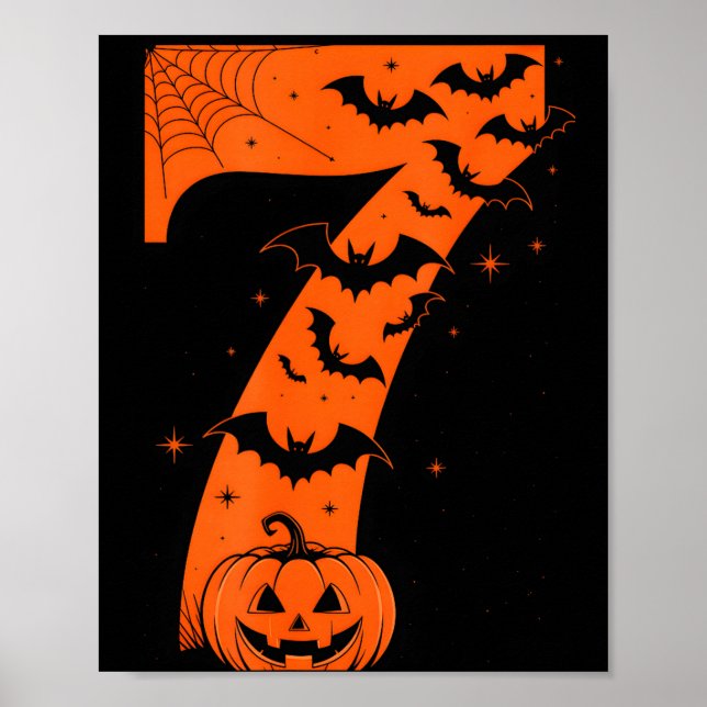 Fun Six Seven 6 7 Meme Design Couples Halloween  Poster (Vorne)