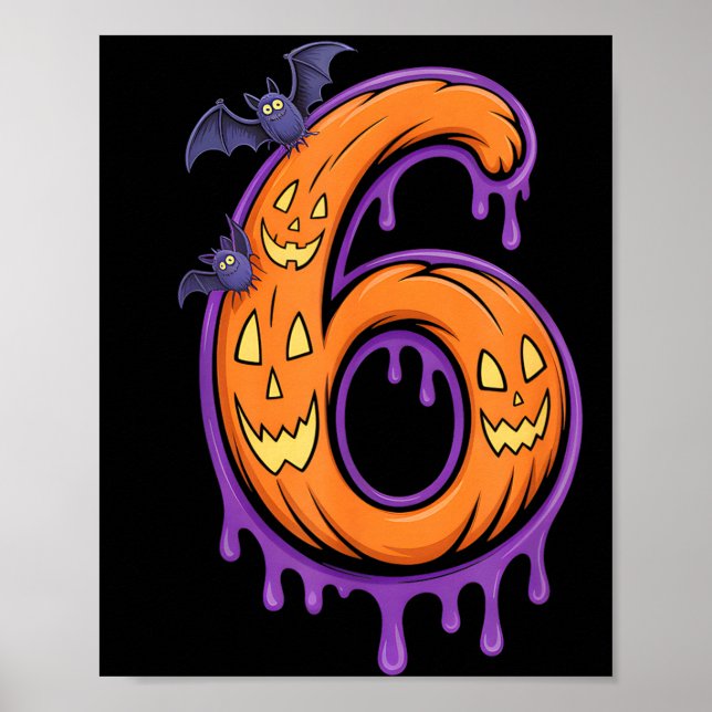 Fun Six Seven 6 7 Meme Design Couples Halloween  Poster (Vorne)
