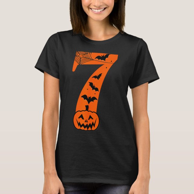 Fun Six Seven 6 7 Meme Design Couples Halloween  T-Shirt (Vorderseite)