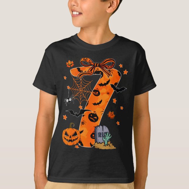 Fun Six Seven 6 7 Meme Design Couples Halloween  T-Shirt (Vorderseite)