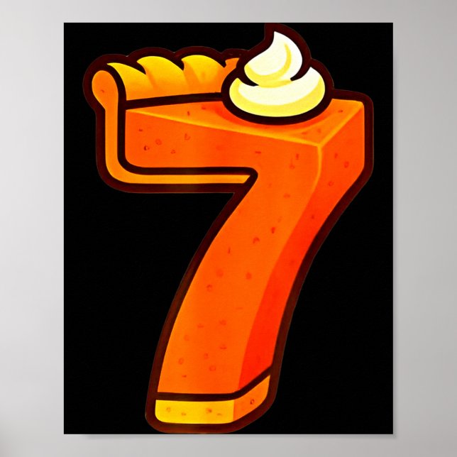 Fun Six Seven 6 7 Meme Design Couples Thanksgiving Poster (Vorne)