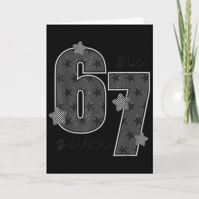 Fun Six Seven 6 7 Meme Design For Men Women Kids  Karte (Vorderseite)