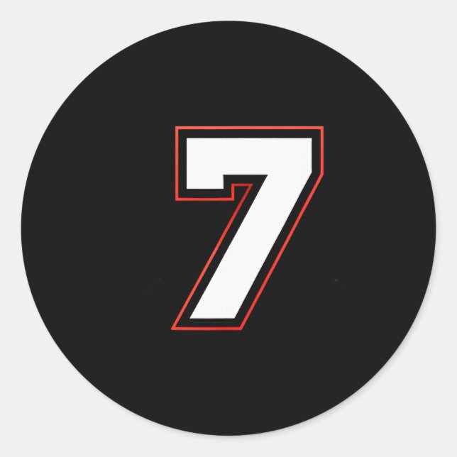Fun Six Seven 6 7 Meme Design  Runder Aufkleber (Vorderseite)