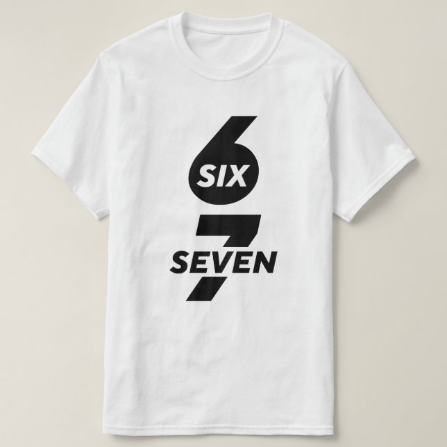 Fun Six Sieben Meme Design 6 7 T-Shirt (Design vorne)