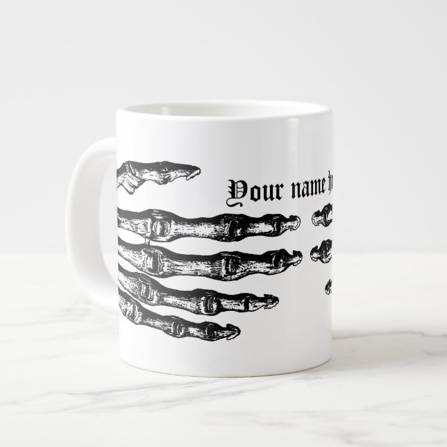Fun skeletal Halloween Jumbo-Tasse (Vorderseite Links)