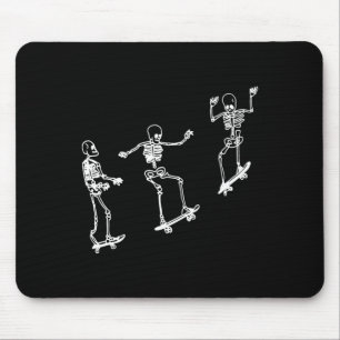 Fun Skeleton Skateboard Halloween Skateboard Sk Mousepad