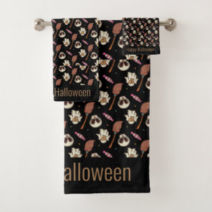 Fun Skull Halloween, Magic Hexe Badhandtuch Set