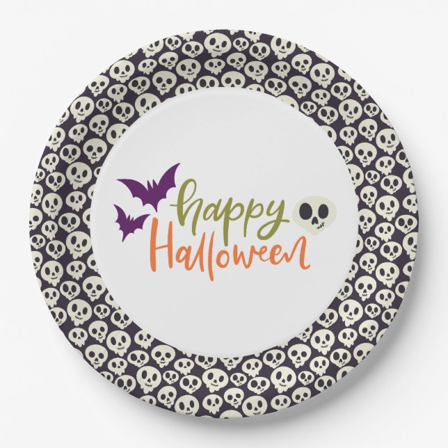 Fun Skulls Halloween-Party Paper Teller (Vorderseite)