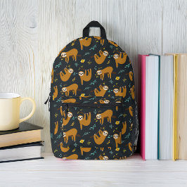 Fun Sloths Muster Bedruckter Rucksack