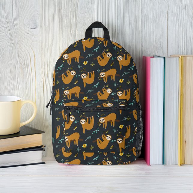 Fun Sloths Muster Bedruckter Rucksack (Von Creator hochgeladen)