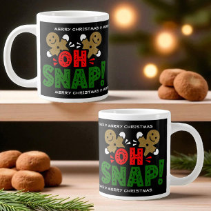 Fun Snapped Gingerbread Man Weihnachts-Tasse Jumbo-Tasse