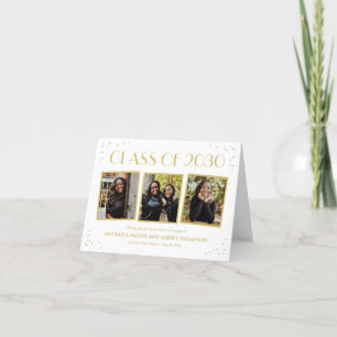 Fun Snapshots Abschluss Foto Danke Karte