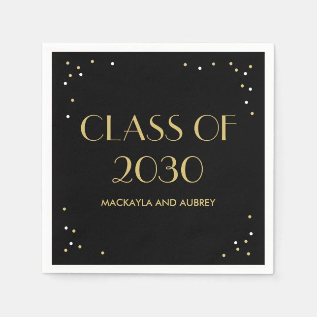 Fun Snapshots Bearbeitbarer Abschluss Napkins Serviette (Vorderseite)