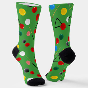 Fun Snooker Player Cues, Balls und Dreiecke Socken