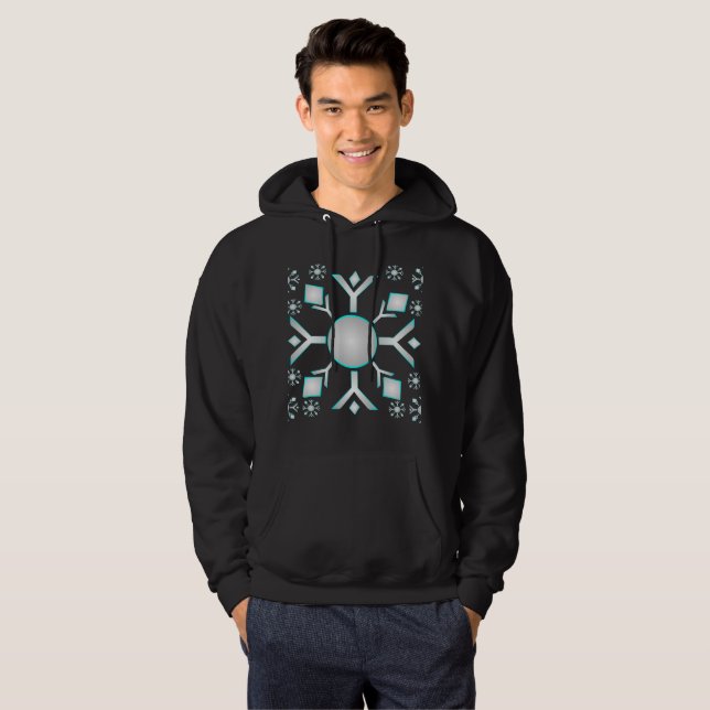Fun Snowflakes Design Hoodie (Vorne ganz)