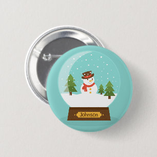 FUN! Snowman Button - Personalisiert - Name hinzuf