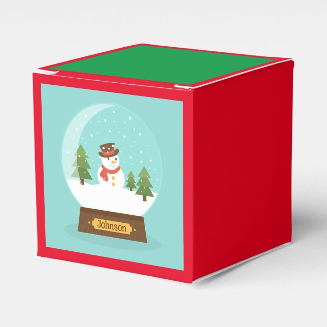 FUN! Snowman-Geschenkboxen - Personalisiert - Name Geschenkschachtel (Vorderseite)
