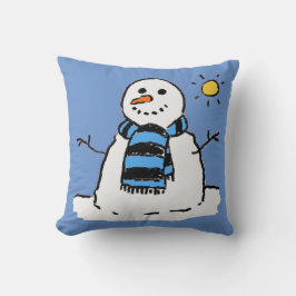 Fun Snowman Illustration Design Kissen