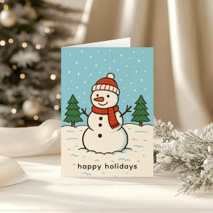 Fun Snowman Niedlich Weihnachten Karte