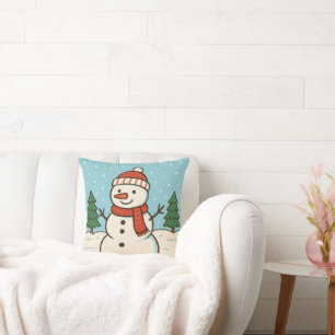 Fun Snowman Niedlich Weihnachten Kissen