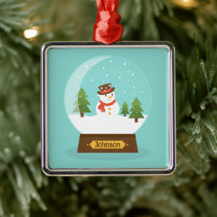 FUN! Snowman Ornament - Personalisiert - Name hinz Aus Metall