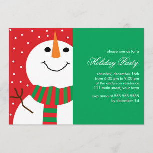 Fun Snowman Weihnachten Party Einladung