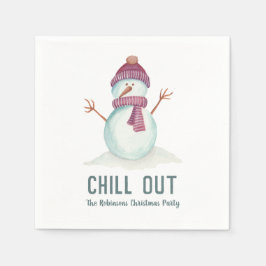 Fun Snowman Weihnachts-Party Serviette