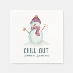 Fun Snowman Weihnachts-Party Serviette