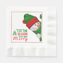 Fun Snowman Weihnachtsbuch Napkin Serviette