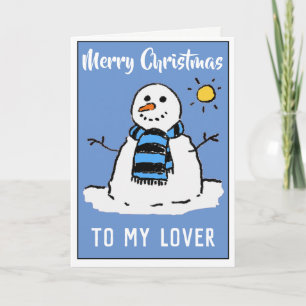 Fun Snowman Weihnachtskarte für meinen Lover Feiertagskarte