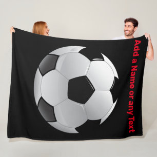 Fun Soccer Ball Fleece Throw Blanket